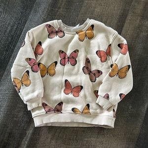 Zara Butterfly Crewneck Sweatshirt